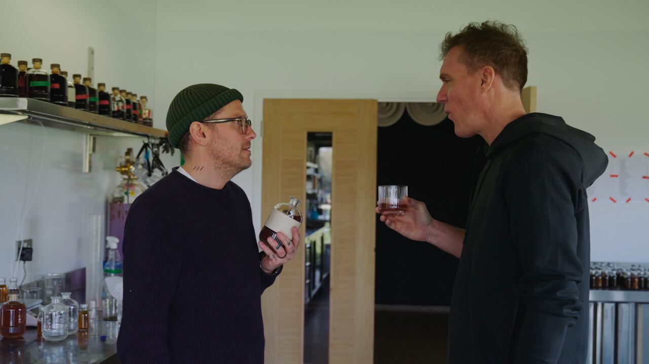 Andy Ramage with Ben Branson, the founder of Seedlip