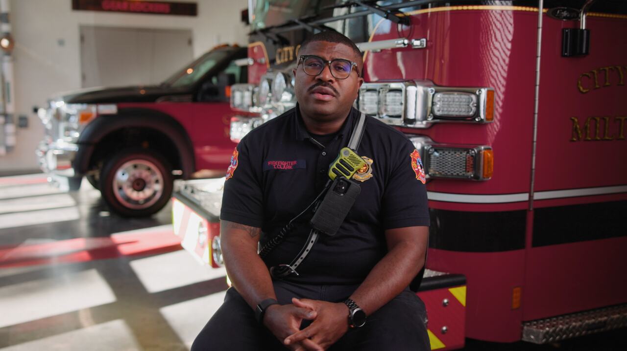 Todd at his fire station in Atlanta